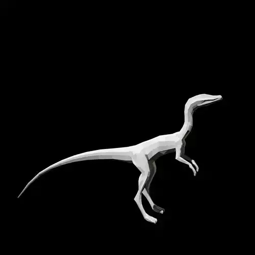 Low-poly Compy dinosaur Low-poly 3D model