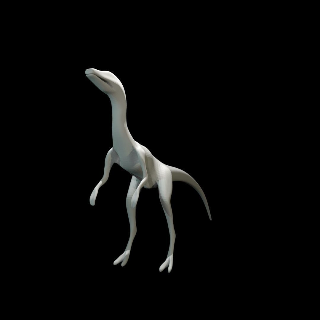 Low-poly Compy dinosaur Low-poly 3D model_29