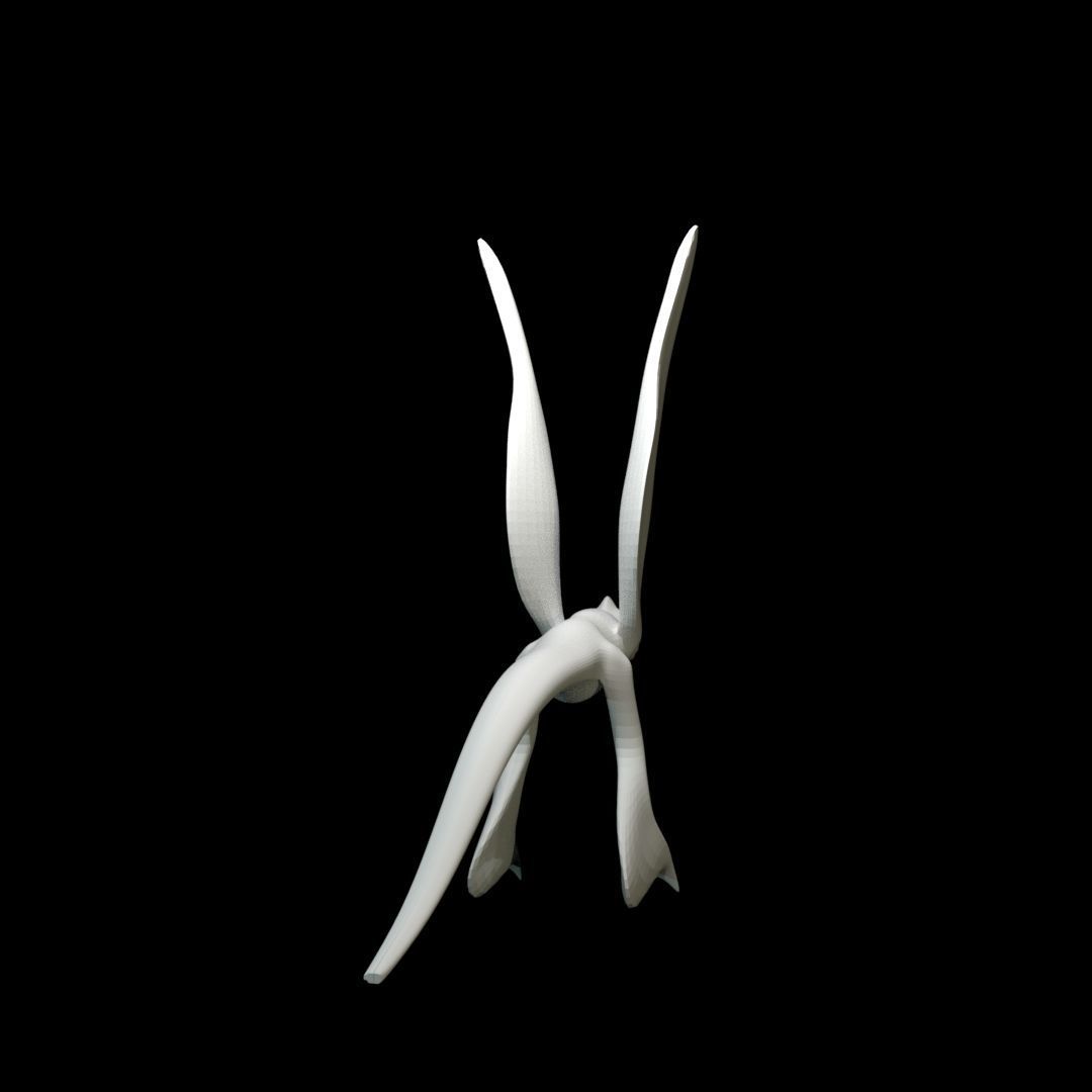 Low-poly MicroRaptor flying dinosaur Low-poly 3D model_13