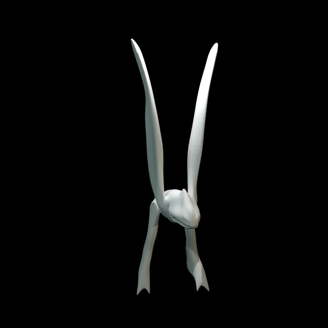 Low-poly MicroRaptor flying dinosaur Low-poly 3D model_32