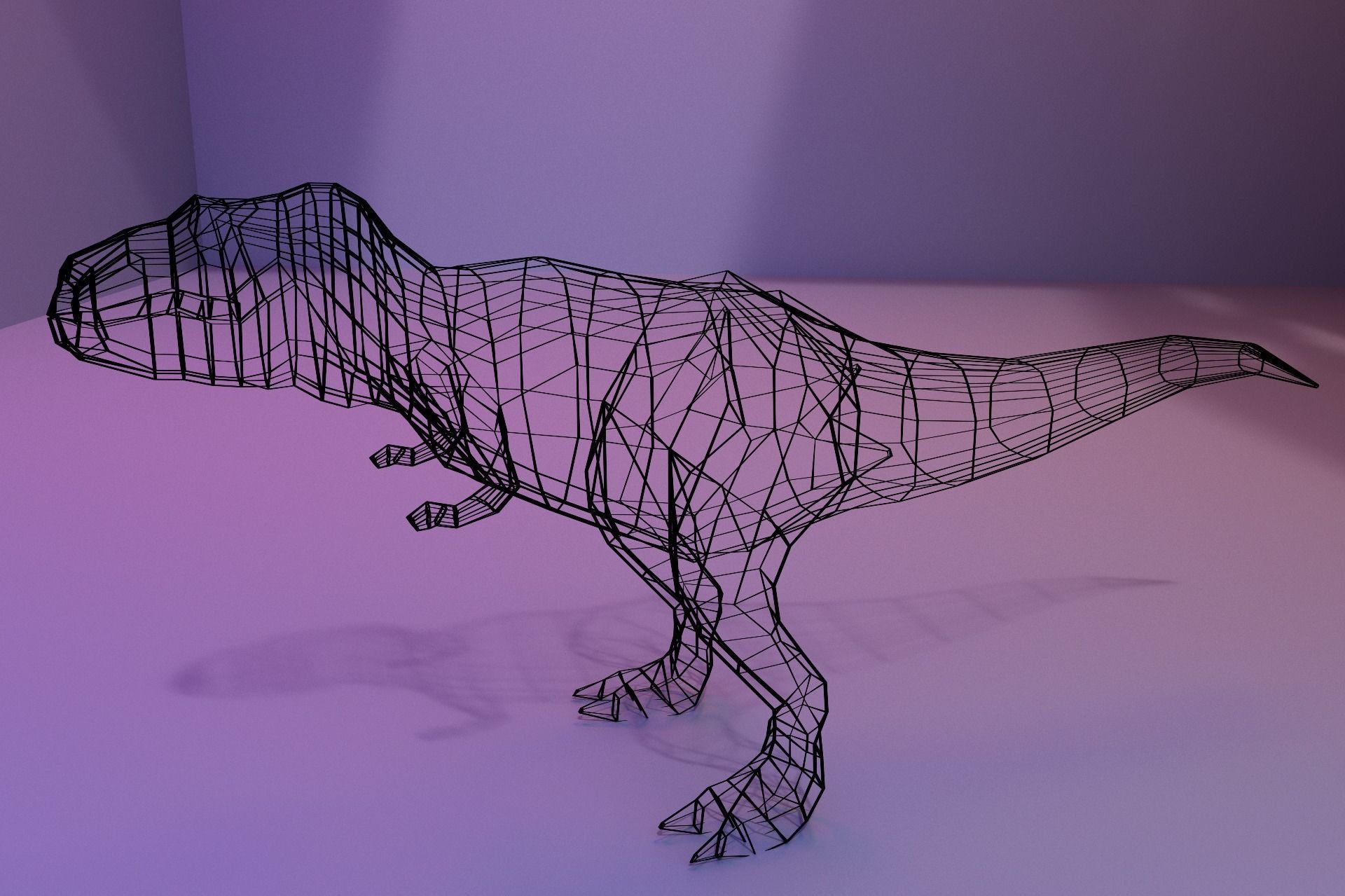 Low-poly Tyrannosaurus Rex Low-poly 3D model_43
