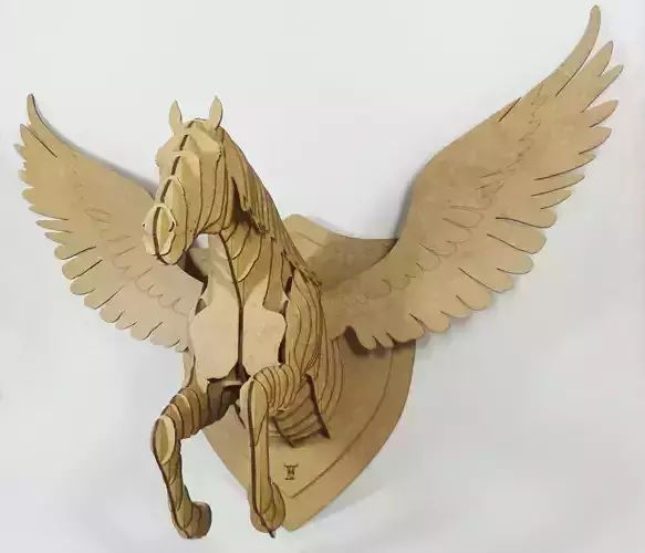 Pegasus bust 3D model template slice 3D model