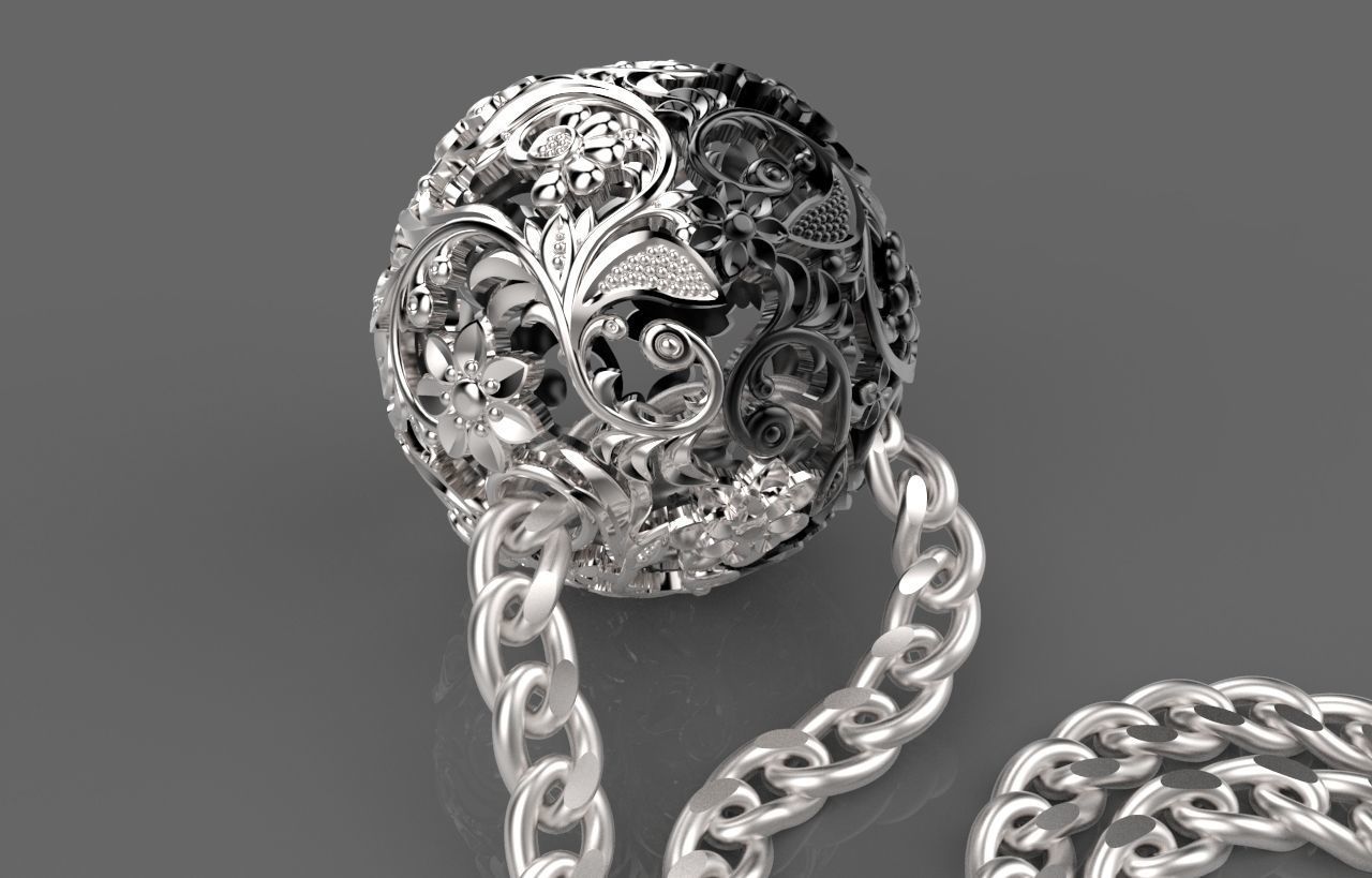 pendant  sphere 3D print model_1