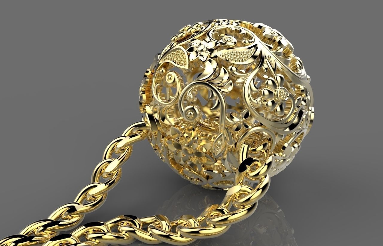 pendant  sphere 3D print model_5