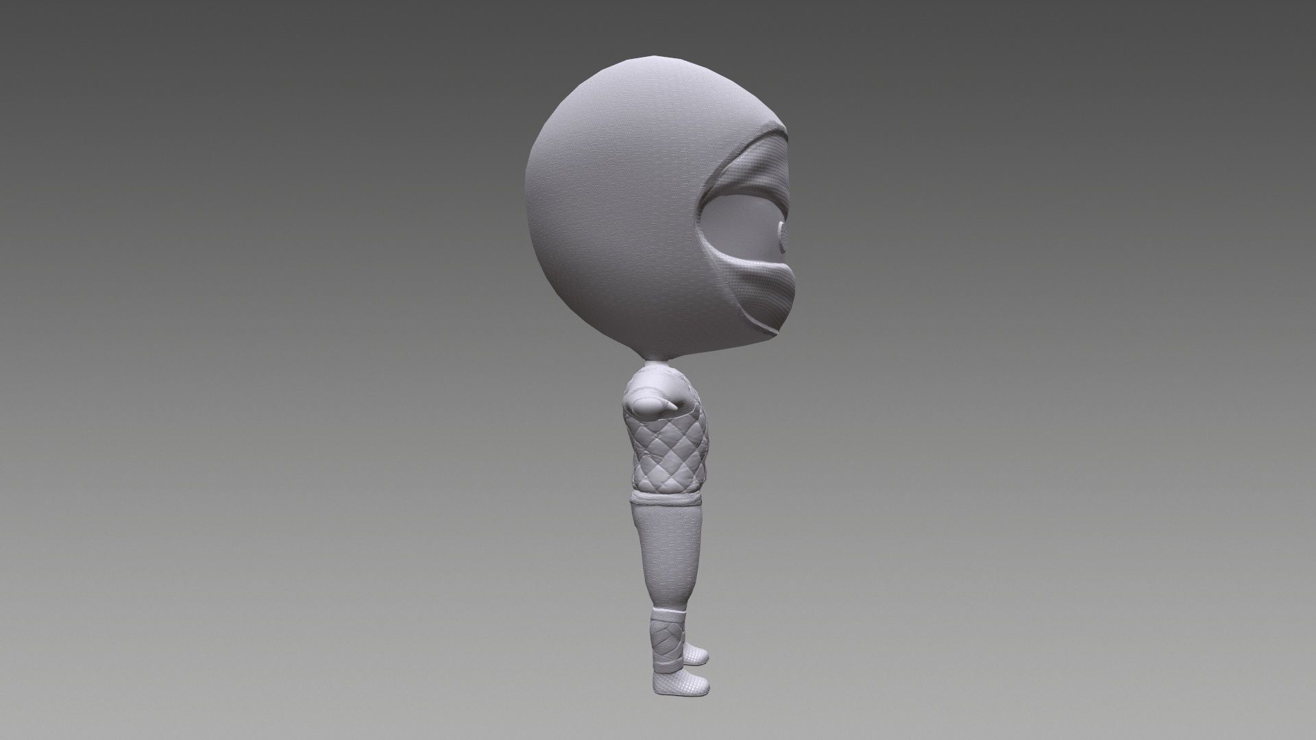 Chibi Ninja Low-poly 3D model_8