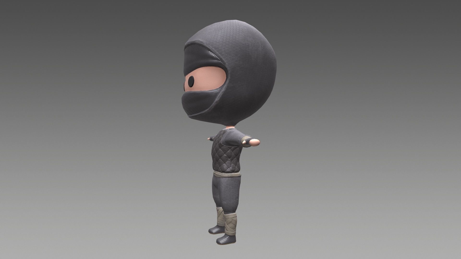 Chibi Ninja Low-poly 3D model_24
