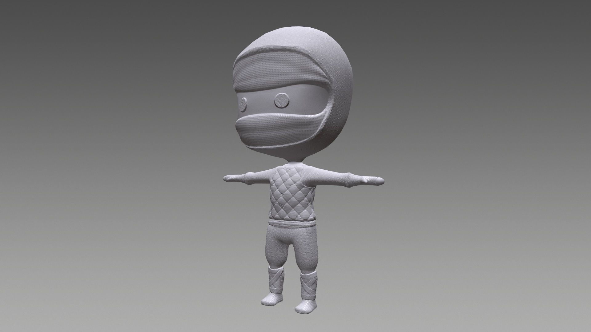 Chibi Ninja Low-poly 3D model_26
