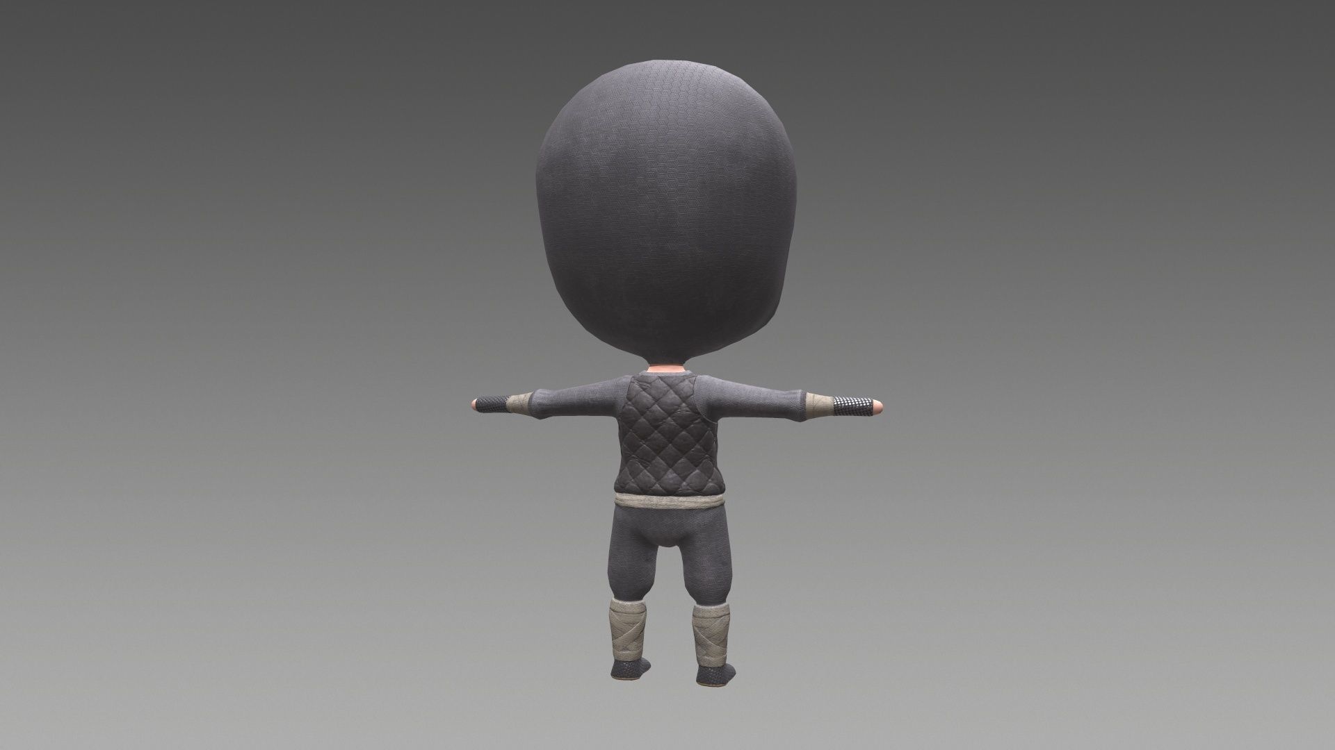 Chibi Ninja Low-poly 3D model_15