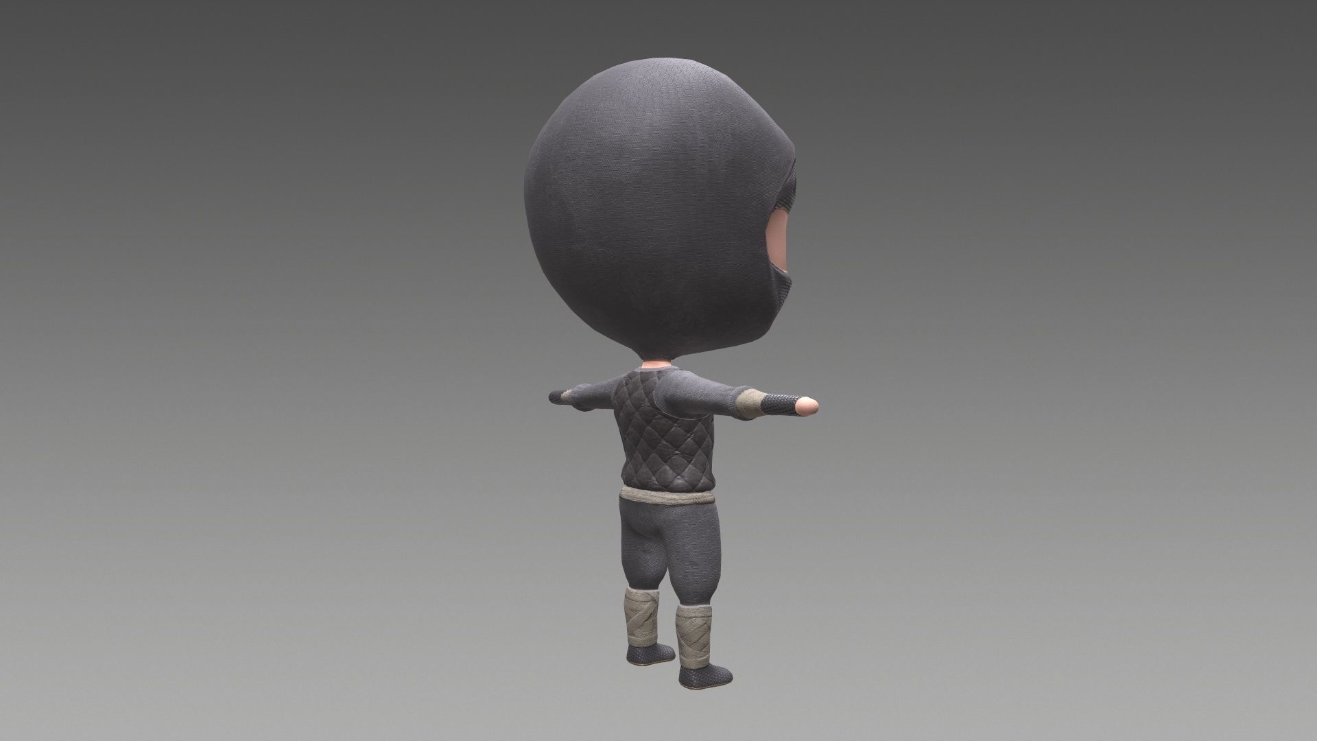 Chibi Ninja Low-poly 3D model_12