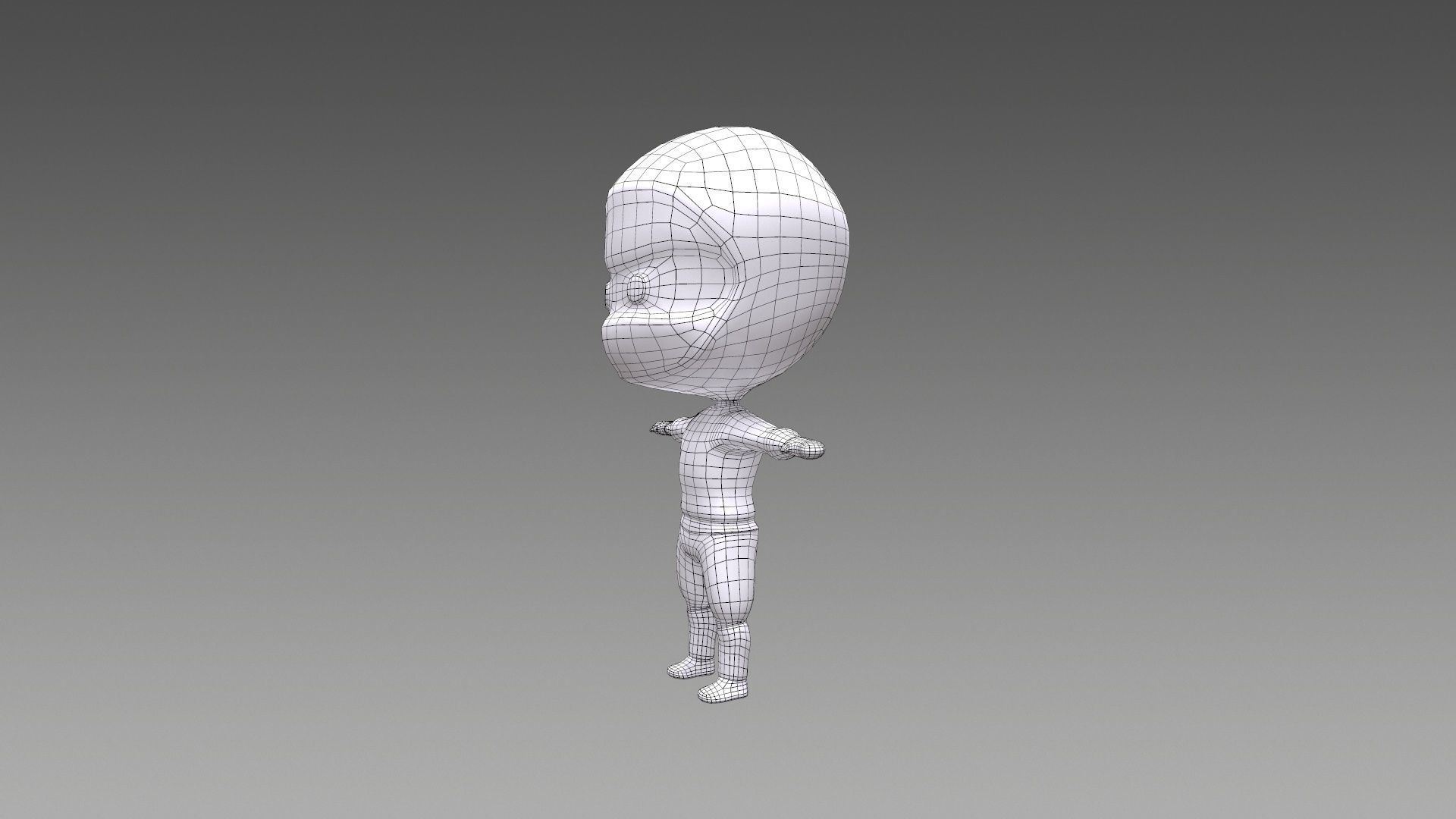 Chibi Ninja Low-poly 3D model_25