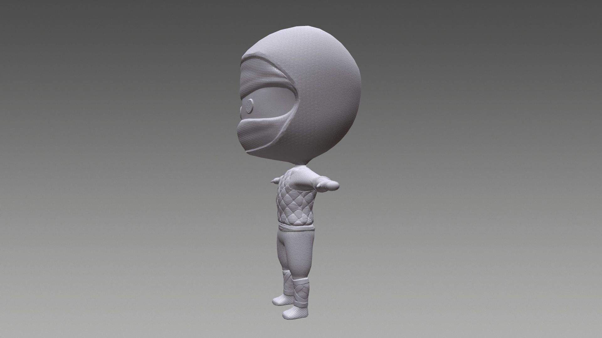 Chibi Ninja Low-poly 3D model_22