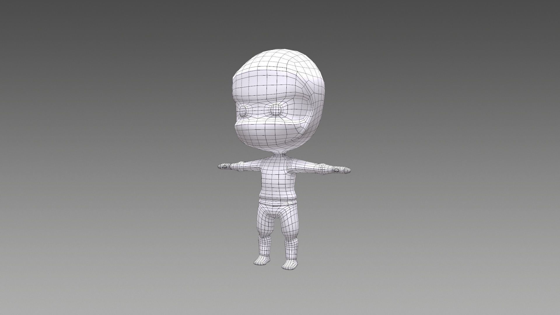 Chibi Ninja Low-poly 3D model_28