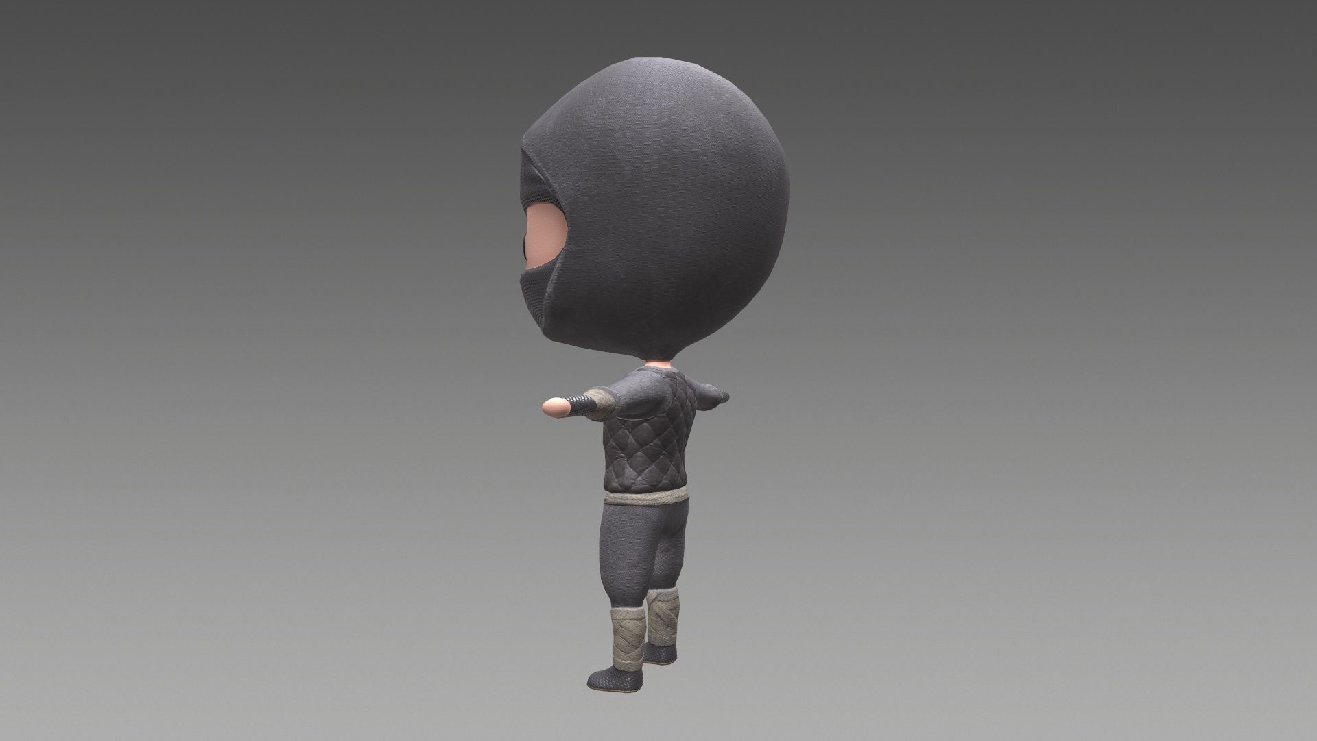 Chibi Ninja Low-poly 3D model_21