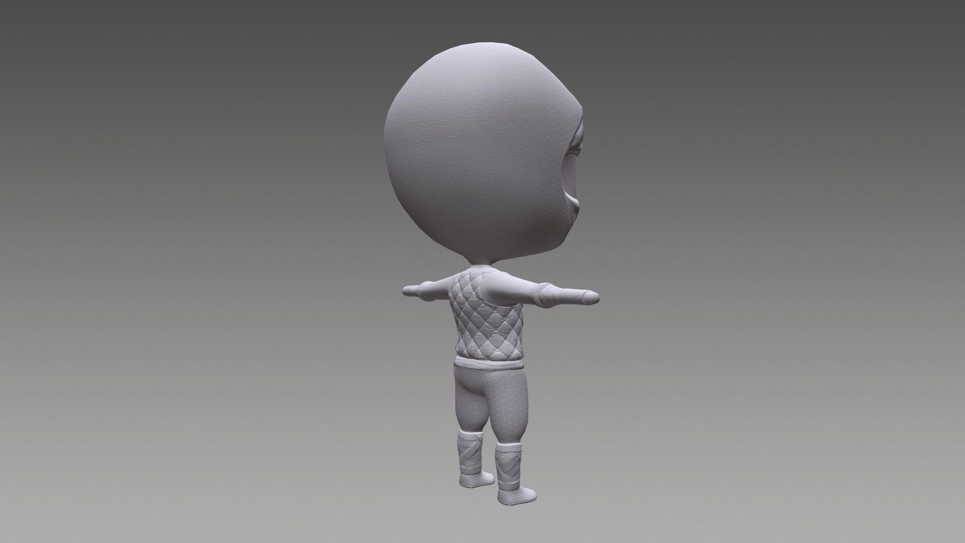 Chibi Ninja Low-poly 3D model_11