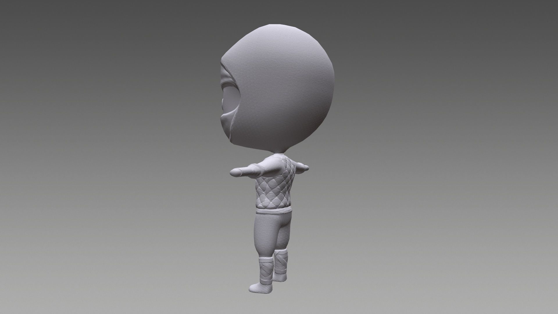Chibi Ninja Low-poly 3D model_20