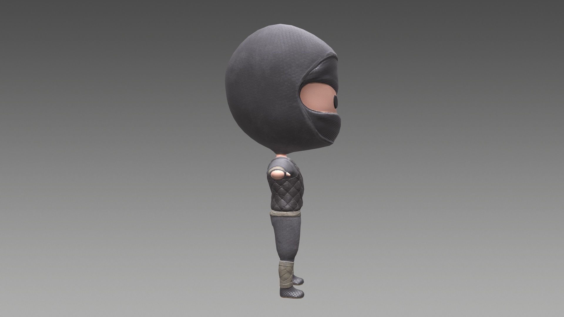 Chibi Ninja Low-poly 3D model_9