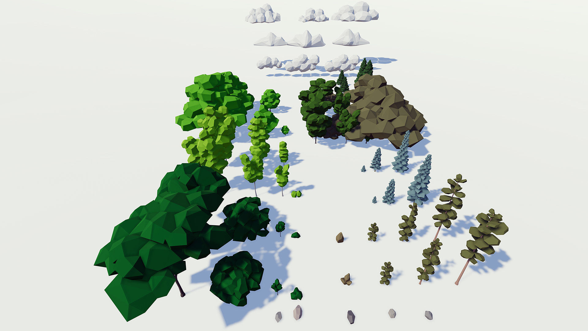 Complete Low Poly Forest Pack Low-poly 3D model_2