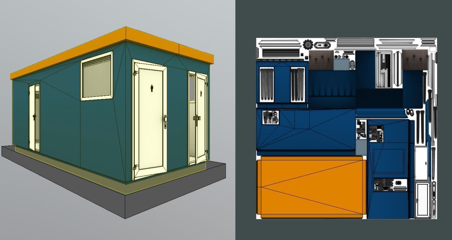 Low-Poly Break Room - Animated Low-poly 3D model_22