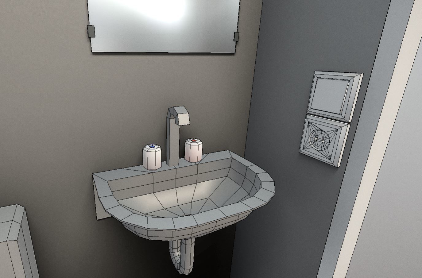 Low-Poly Break Room - Animated Low-poly 3D model_12