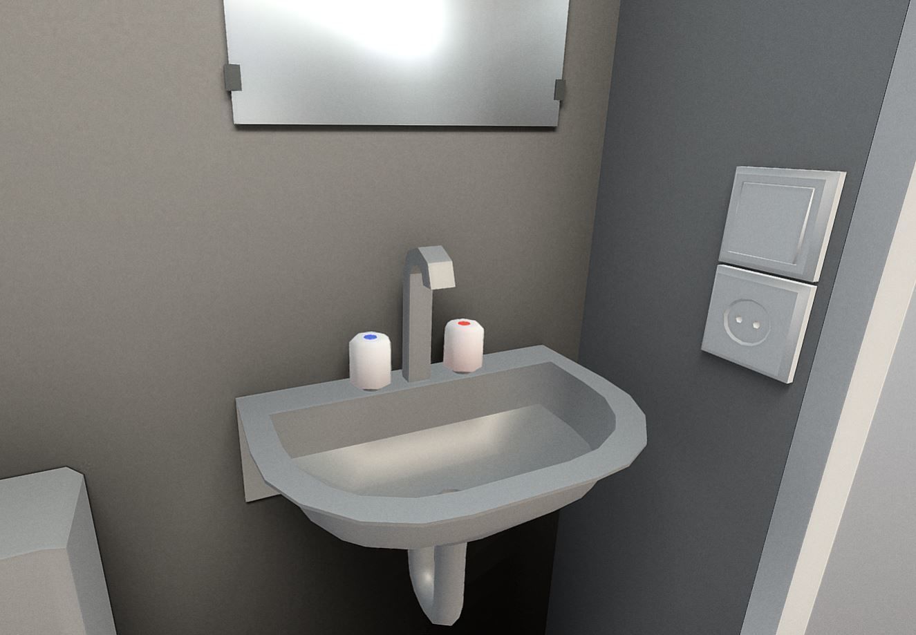 Low-Poly Break Room - Animated Low-poly 3D model_13