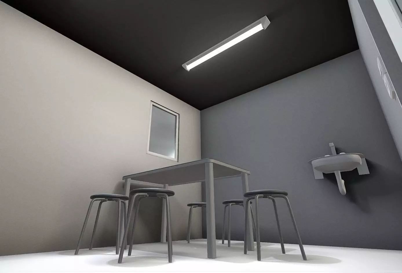 Low-Poly Break Room - Animated Low-poly 3D model_0