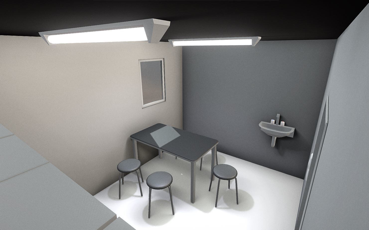 Low-Poly Break Room - Animated Low-poly 3D model_19