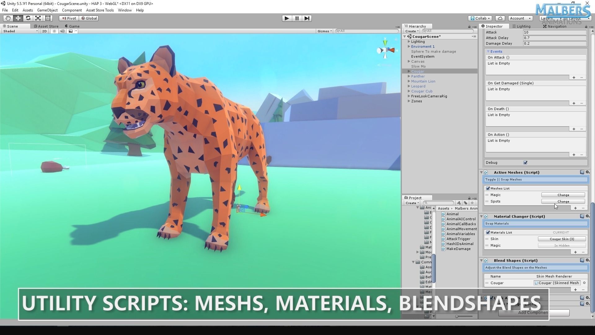 Poly Art Cougar Panther and Mountain Lion Low-poly 3D model_7