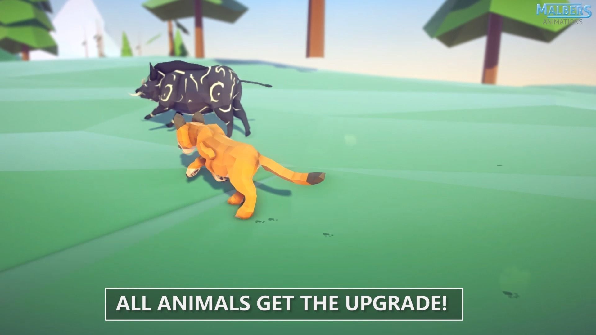 Poly Art Cougar Panther and Mountain Lion Low-poly 3D model_2