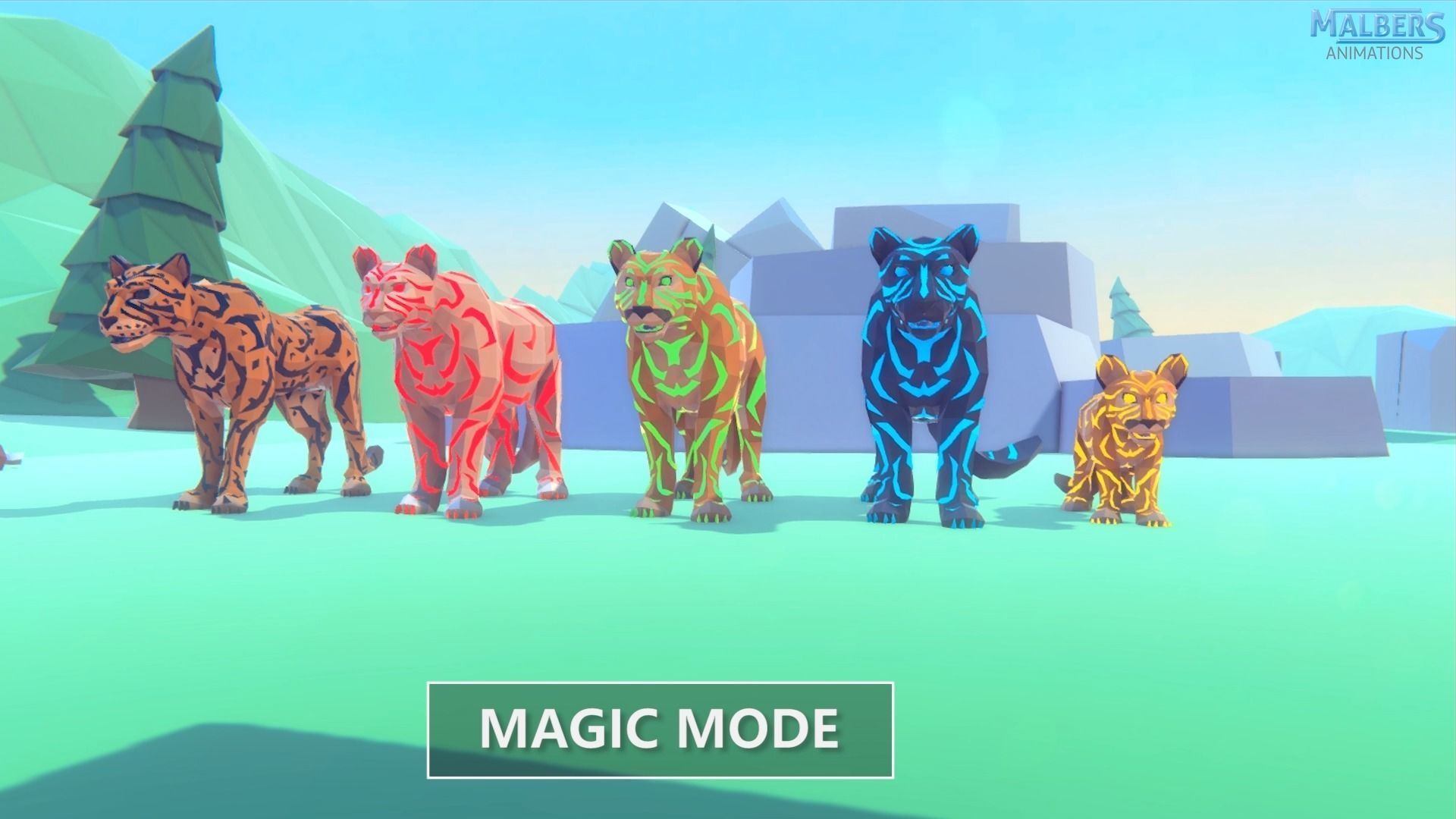 Poly Art Cougar Panther and Mountain Lion Low-poly 3D model_9
