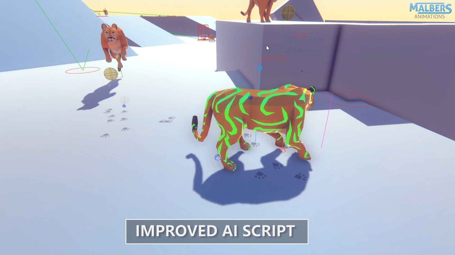 Poly Art Cougar Panther and Mountain Lion Low-poly 3D model_3