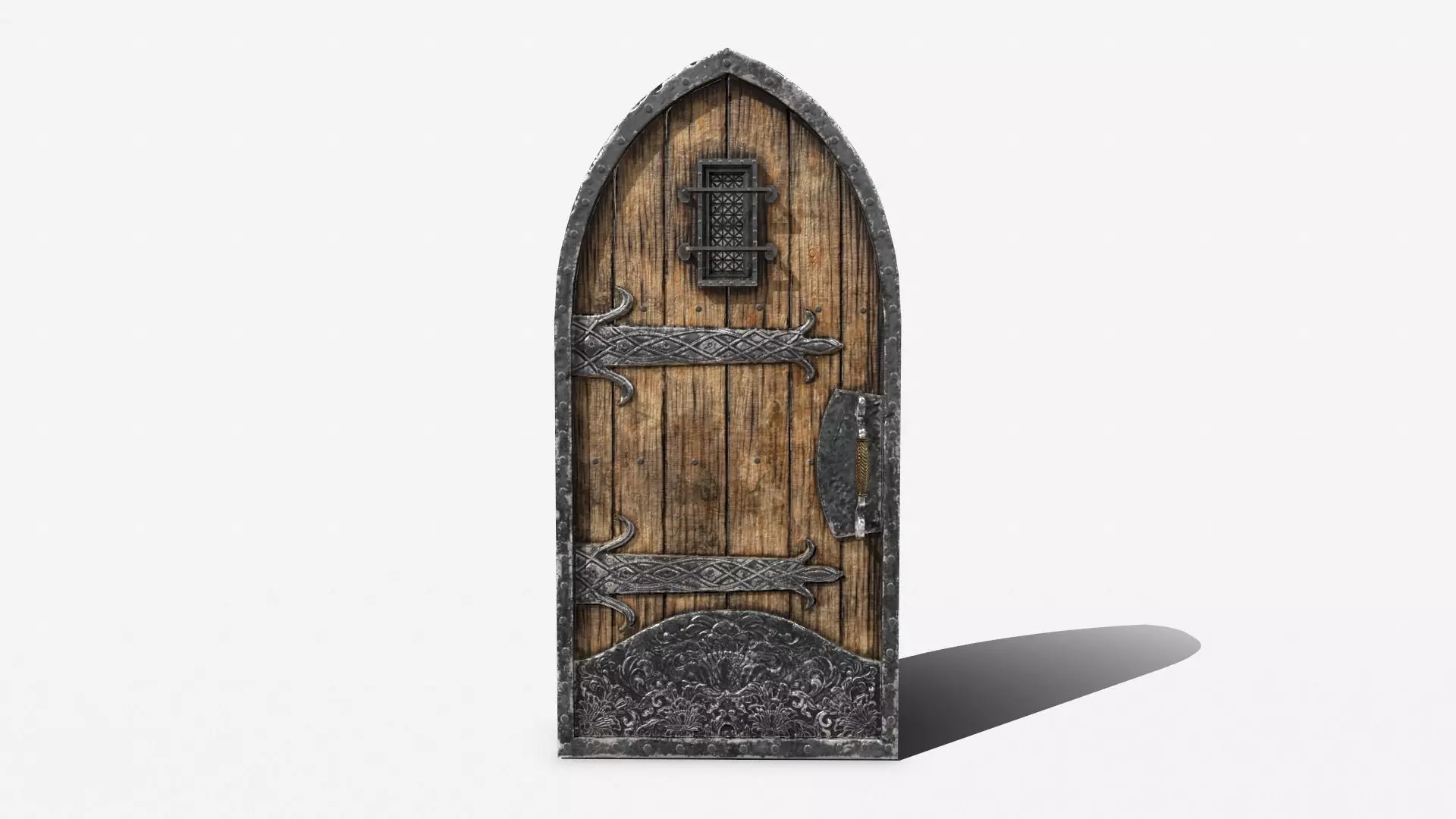 Medieval Door 3D model_0