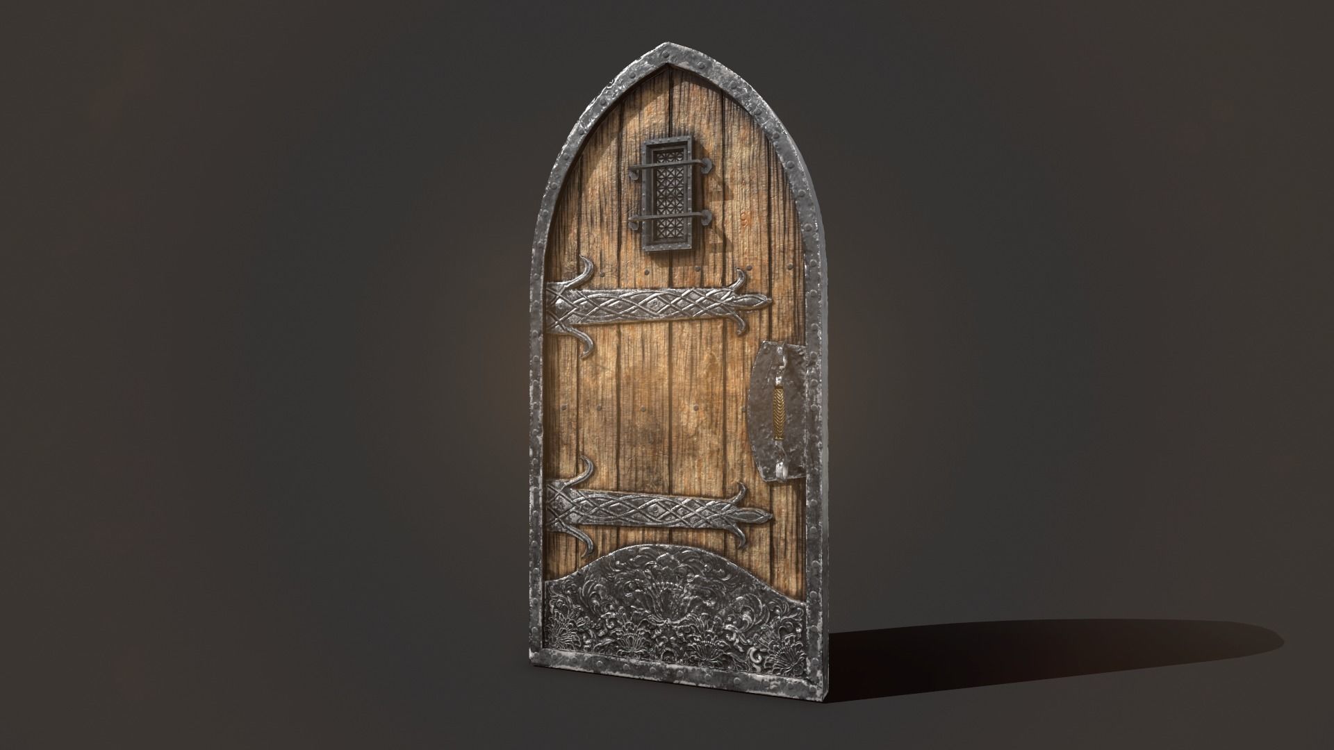Medieval Door 3D model_9