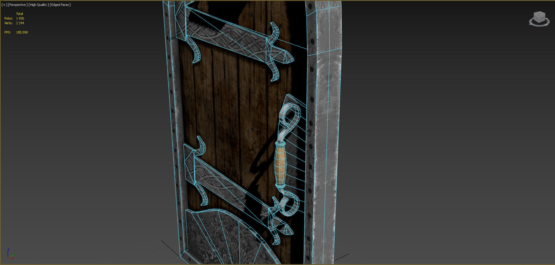 Medieval Door 3D model_8