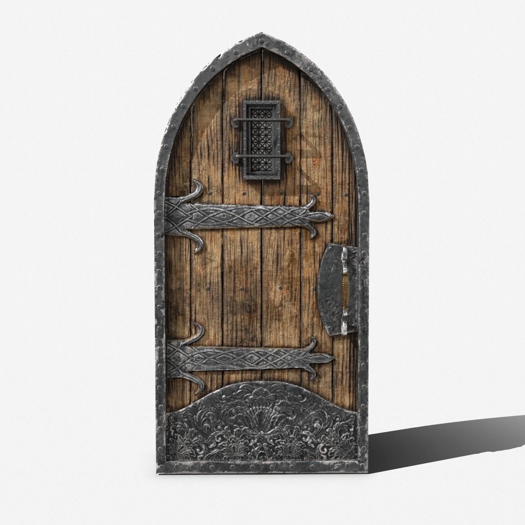 Medieval Door 3D model_2