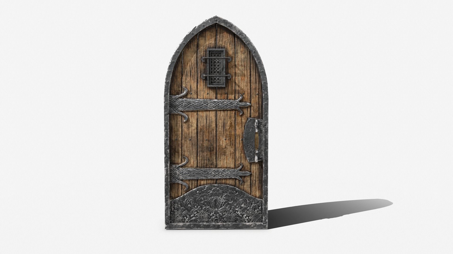 Medieval Door 3D model_6