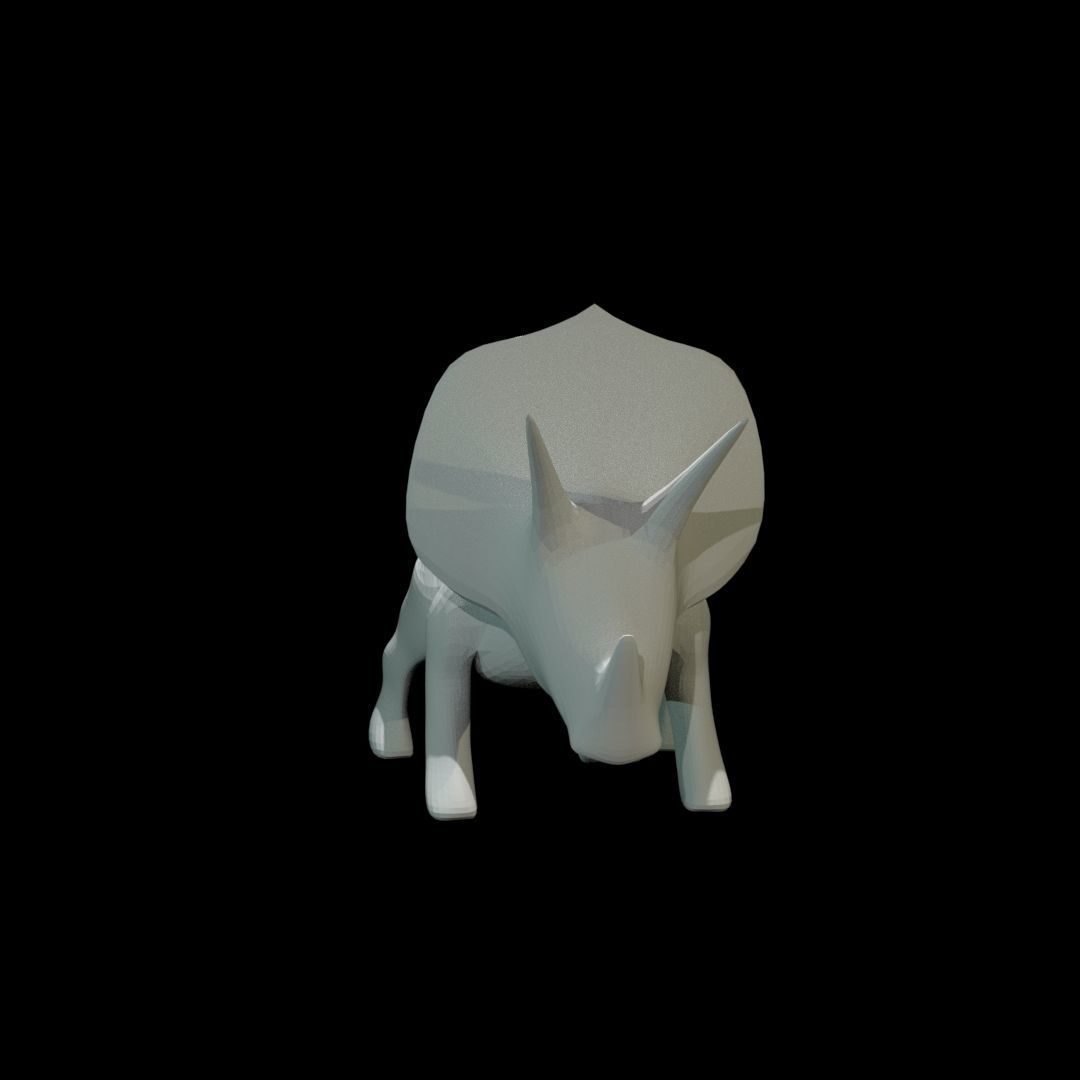 Low-poly Triceratops dinosaur Free low-poly 3D model_32