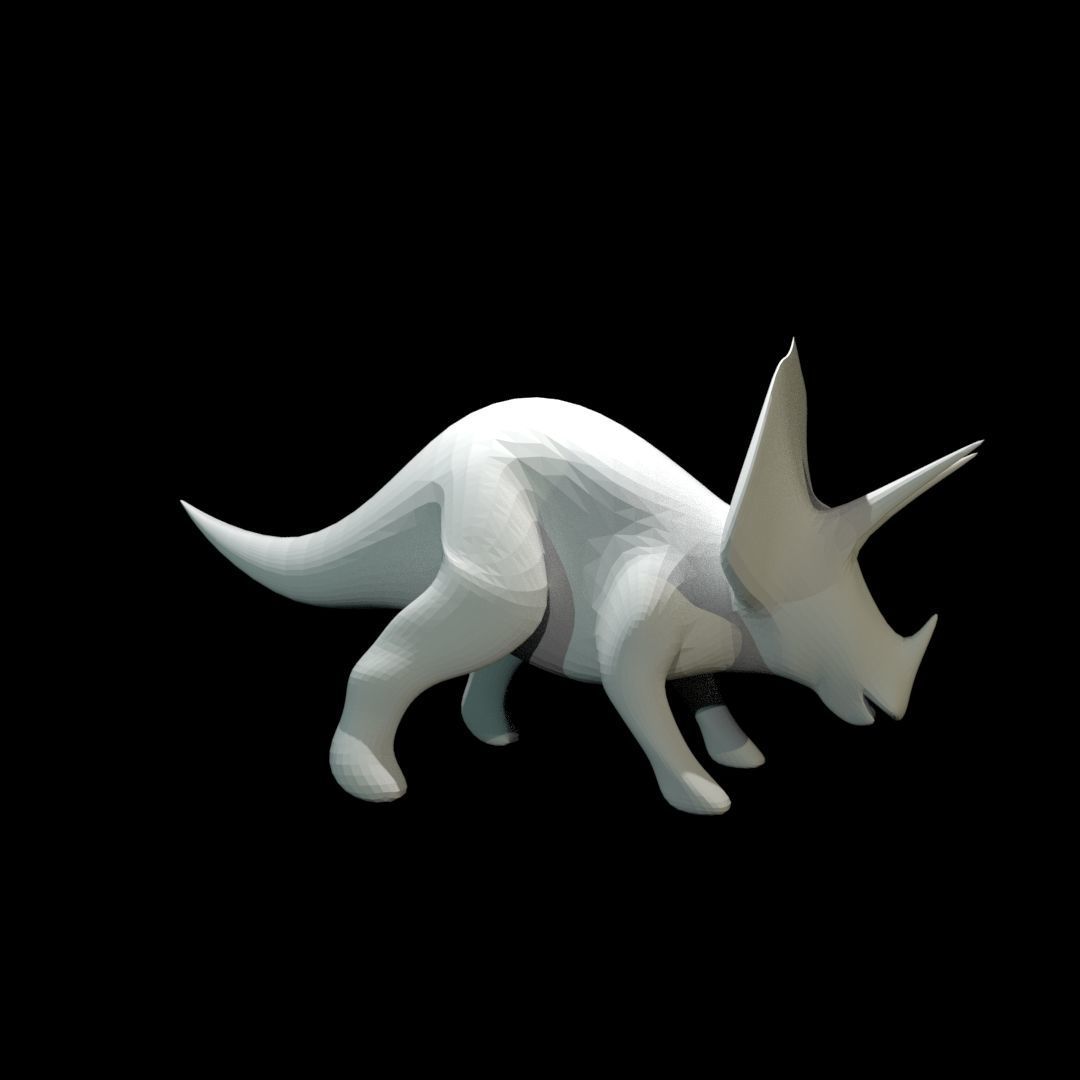 Low-poly Triceratops dinosaur Free low-poly 3D model_38