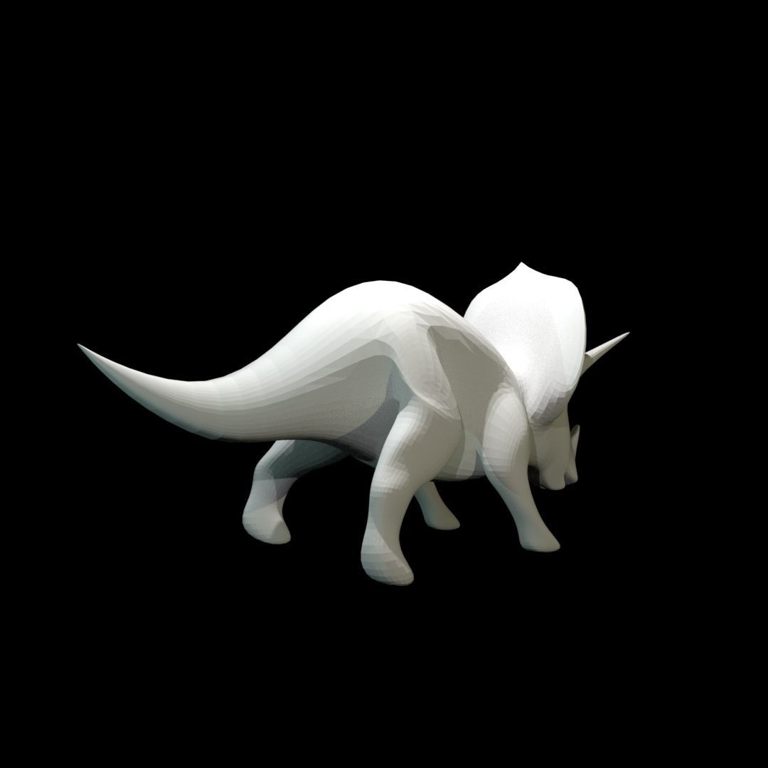 Low-poly Triceratops dinosaur Free low-poly 3D model_9