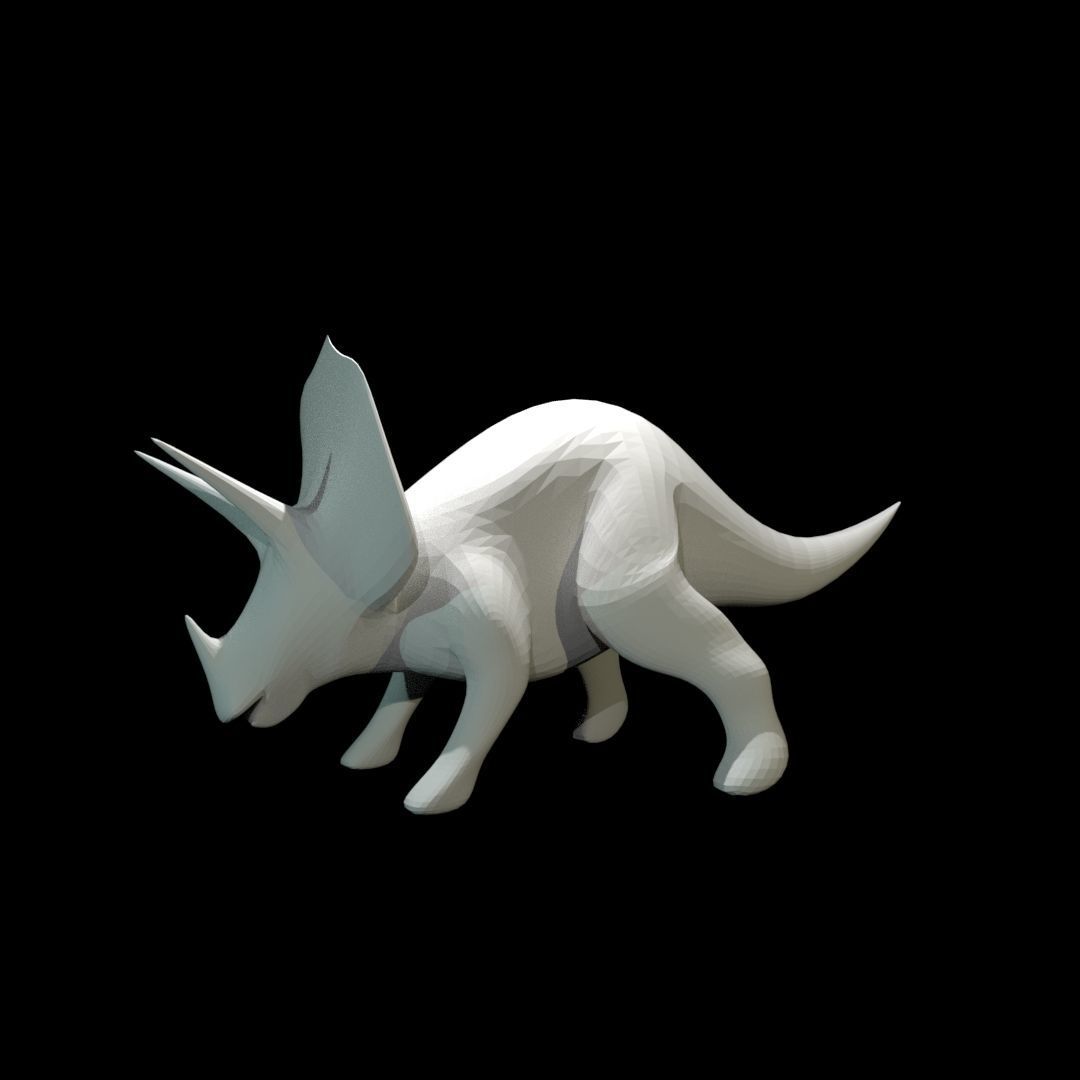Low-poly Triceratops dinosaur Free low-poly 3D model_25