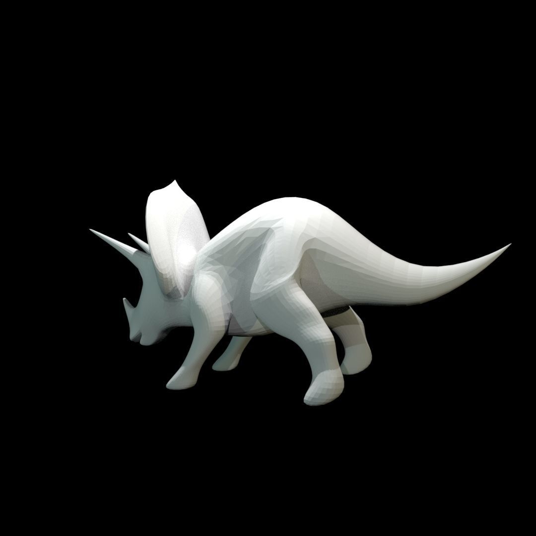 Low-poly Triceratops dinosaur Free low-poly 3D model_21