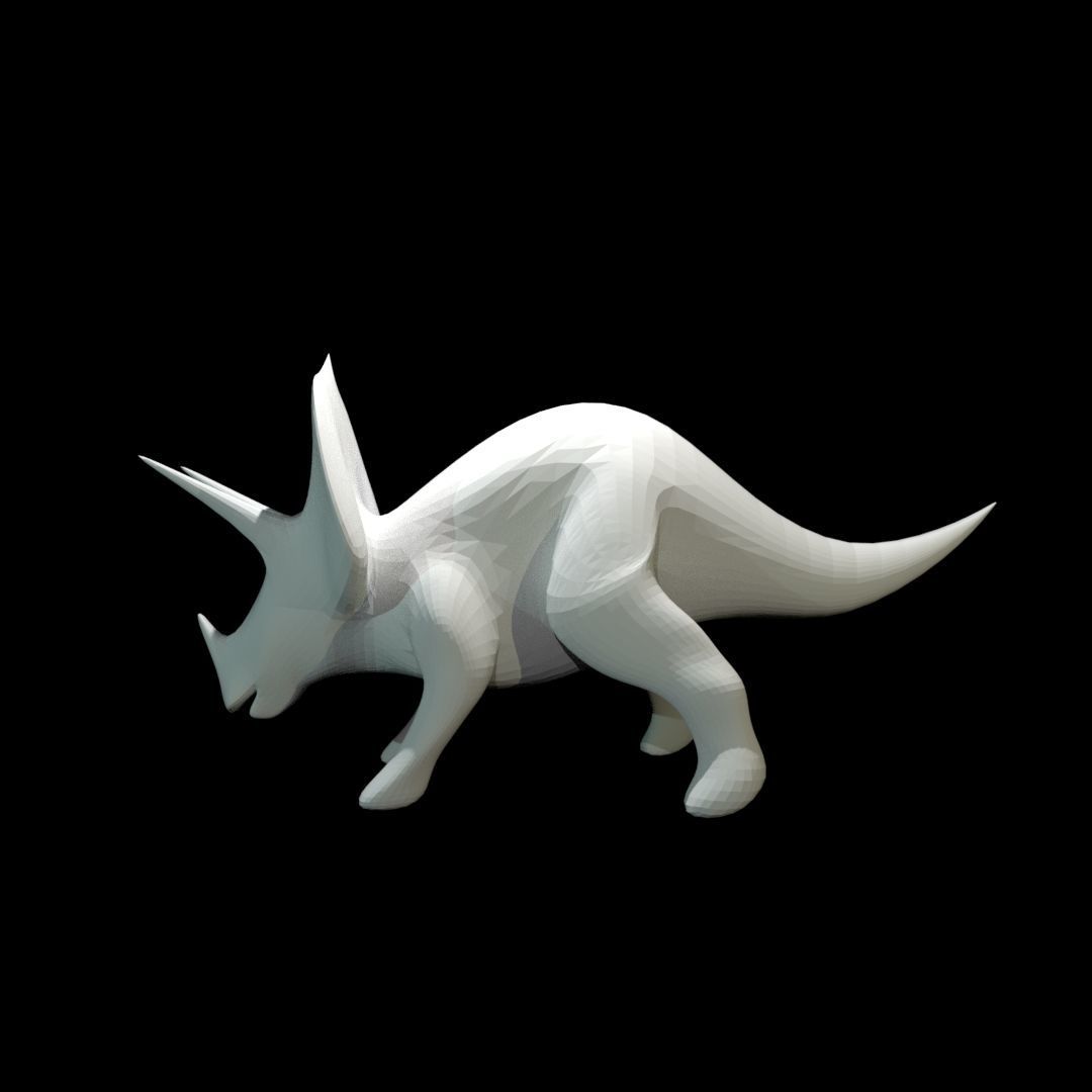 Low-poly Triceratops dinosaur Free low-poly 3D model_23