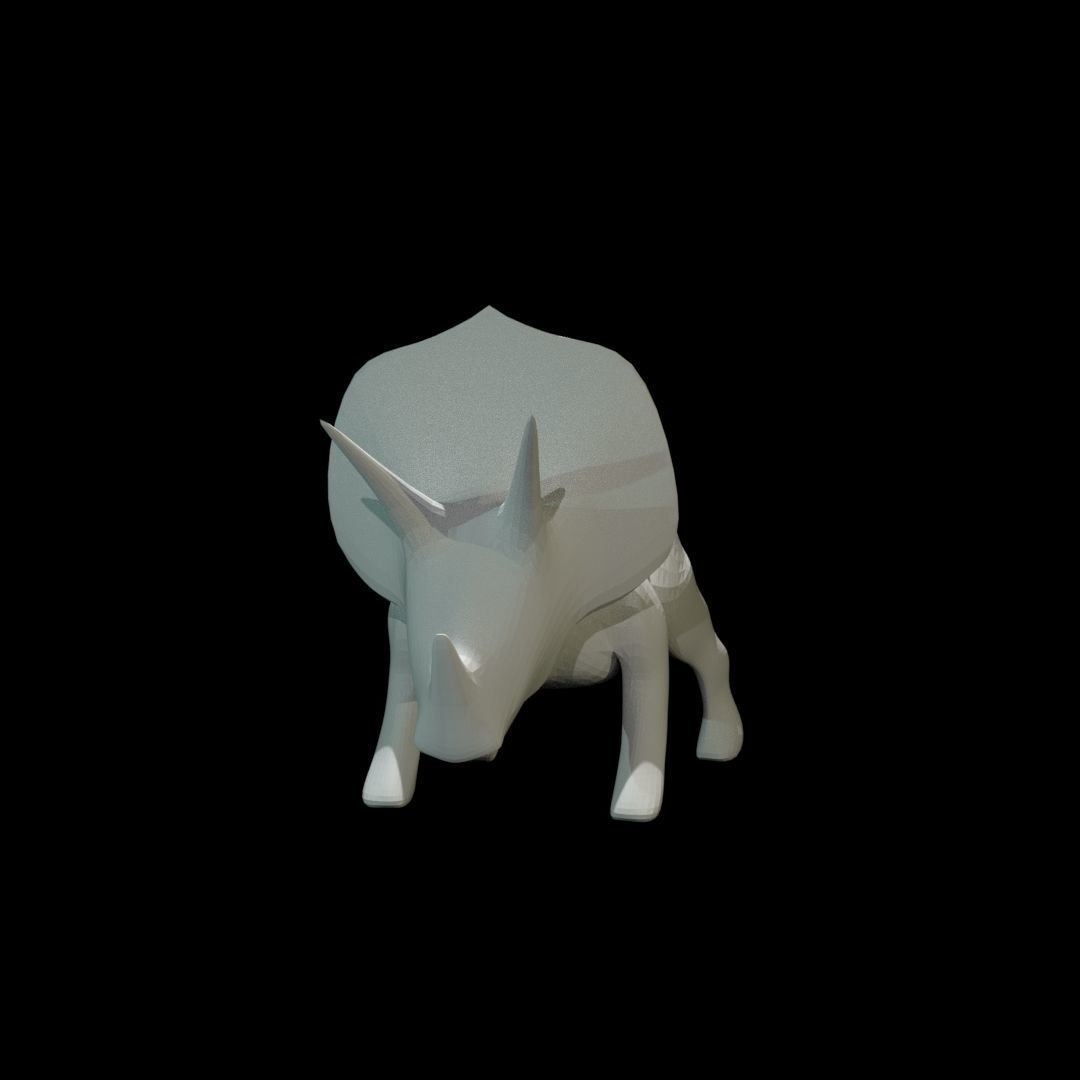 Low-poly Triceratops dinosaur Free low-poly 3D model_30