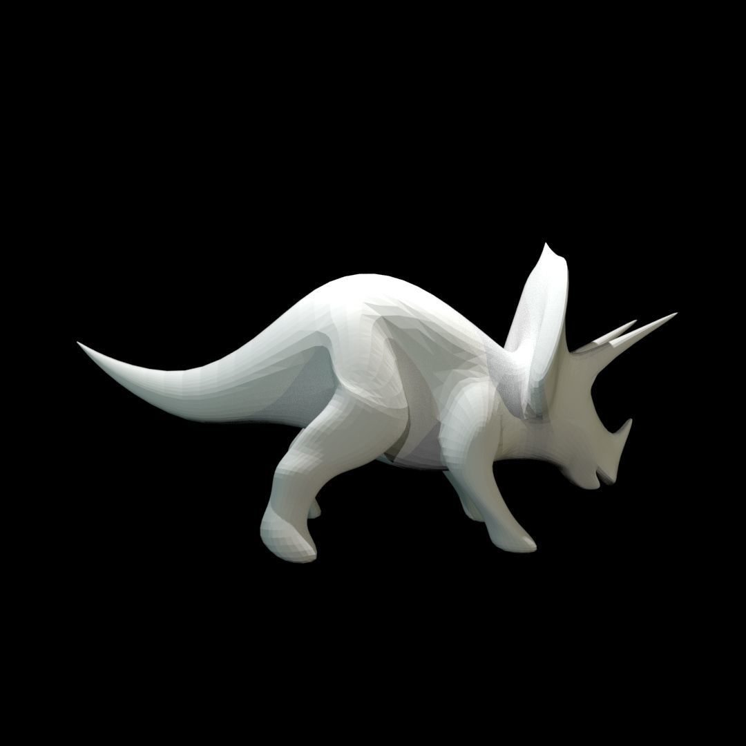 Low-poly Triceratops dinosaur Free low-poly 3D model_41