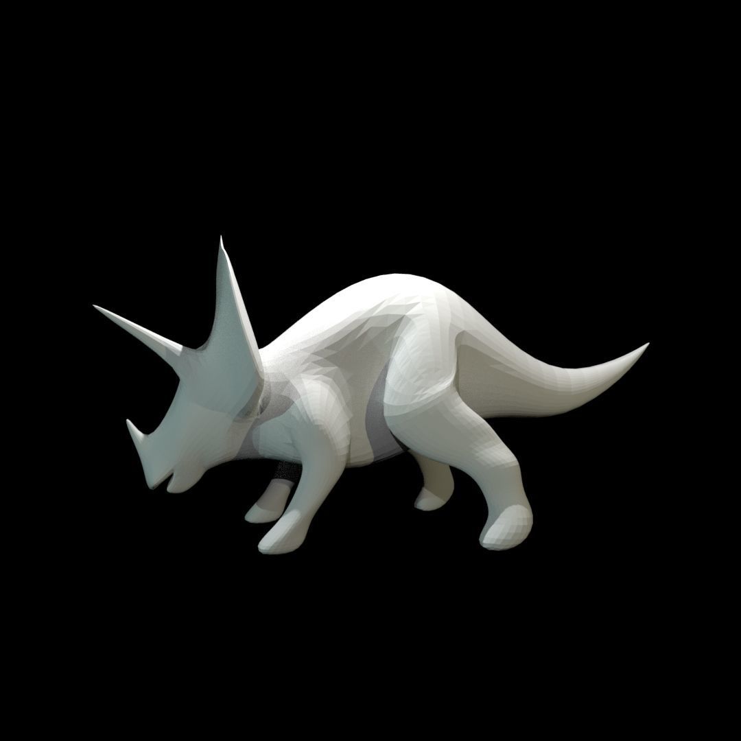 Low-poly Triceratops dinosaur Free low-poly 3D model_24