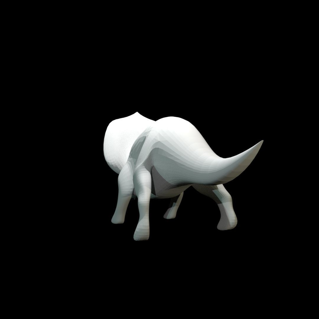 Low-poly Triceratops dinosaur Free low-poly 3D model_17