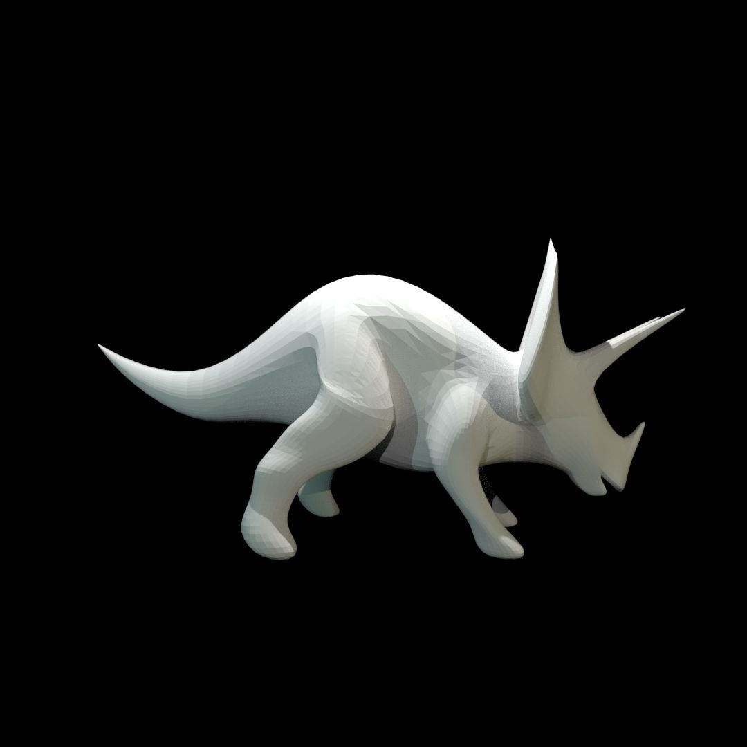 Low-poly Triceratops dinosaur Free low-poly 3D model_39