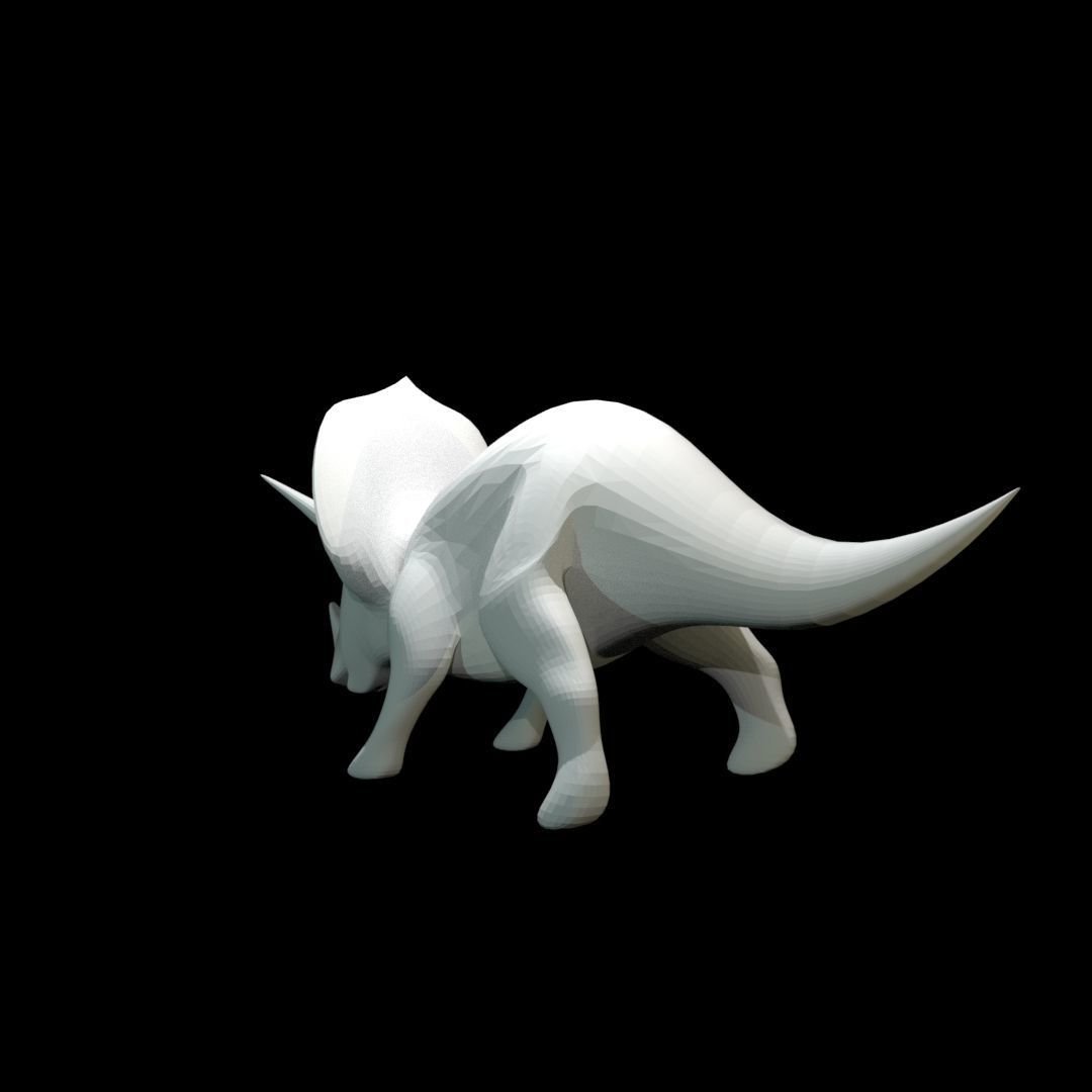 Low-poly Triceratops dinosaur Free low-poly 3D model_19