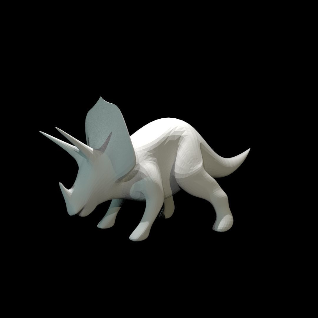Low-poly Triceratops dinosaur Free low-poly 3D model_26