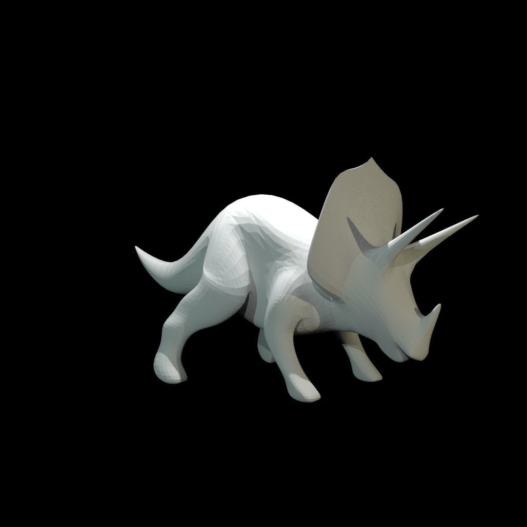 Low-poly Triceratops dinosaur Free low-poly 3D model_36