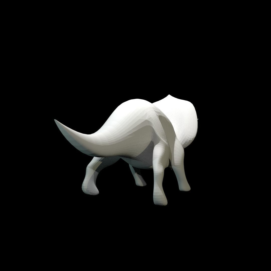 Low-poly Triceratops dinosaur Free low-poly 3D model_11